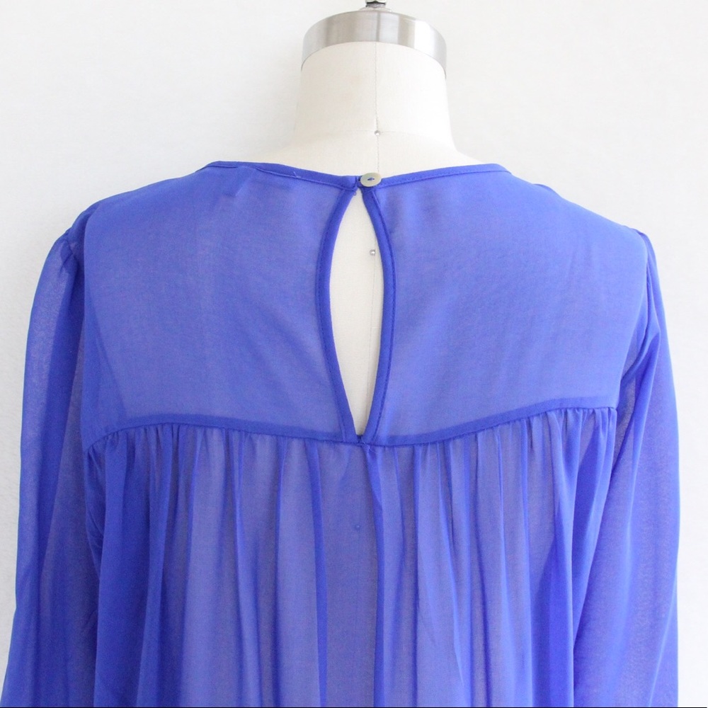 Daniel Rainn Cobalt Blue Blouse - Picture 4 of 5